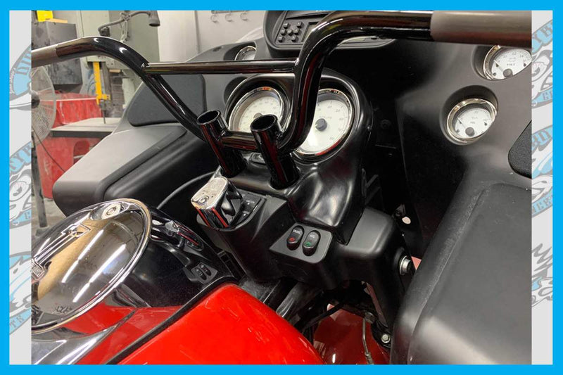DIRTY BIRD CUSTOM'S GAUGE BEZEL ADAPTER COVER FOR T-BARS 13' AND OLDER ROADGLIDE MODELS