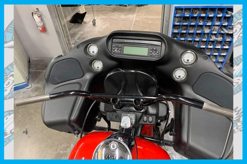 DIRTY BIRD CUSTOM'S GAUGE BEZEL ADAPTER COVER FOR T-BARS 13' AND OLDER ROADGLIDE MODELS