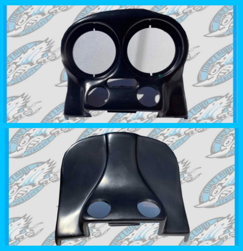 DIRTY BIRD CUSTOM'S GAUGE BEZEL ADAPTER COVER FOR T-BARS 13' AND OLDER ROADGLIDE MODELS