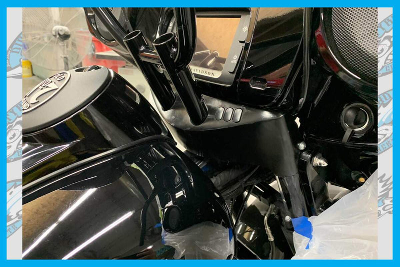 DIRTY BIRD CUSTOM'S GUAGE BEZEL ADAPTER COVER FOR T-BARS STREET GLIDE MODELS