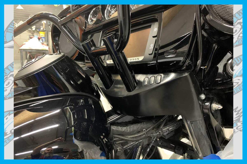 DIRTY BIRD CUSTOM'S GUAGE BEZEL ADAPTER COVER FOR T-BARS STREET GLIDE MODELS