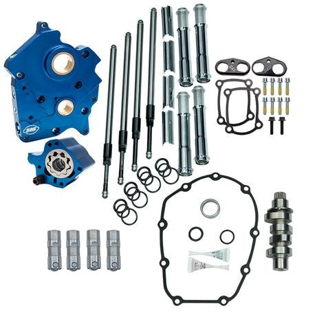 S&S CHAIN DRIVE 475C CAM CHEST KIT 17'-LATER M8 MODELS- CHROME, WATER COOLED