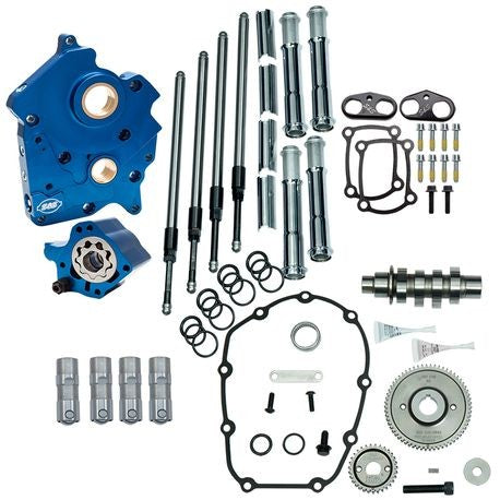 S&S GEAR DRIVE 475G CAM CHEST KIT 17'-LATER M8 MODELS- CHROME, OIL COOLED