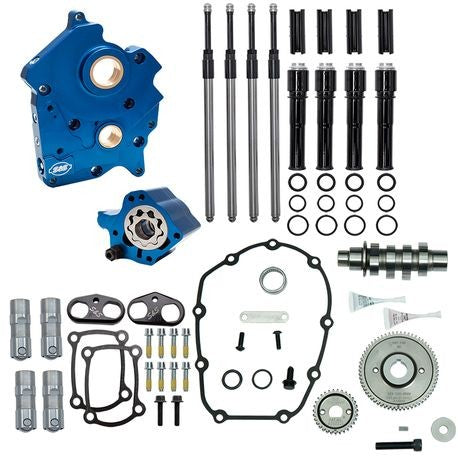 S&S GEAR DRIVE 465G CAM CHEST KIT 17'-LATER M8 MODELS- BLACK, WATER COOLED