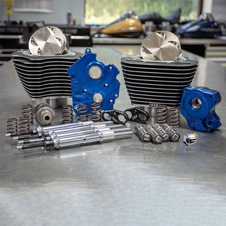 S&S 124" M8 POWER PACKAGE FOR 107" WATER COOLED MODELS- CHROME