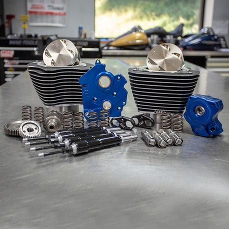 S&S 124" M8 POWER PACKAGE FOR 107" WATER COOLED MODELS- BLACK