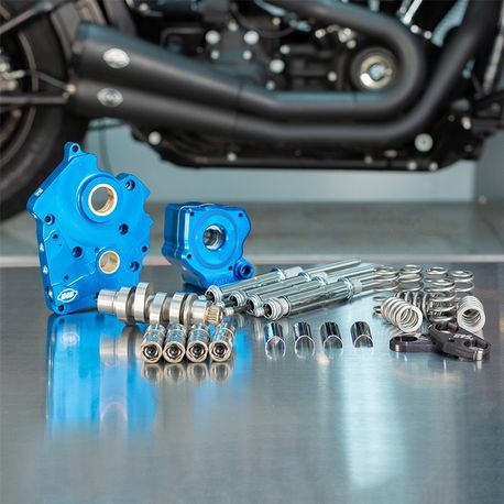 S&S CHAIN DRIVE 550C CAM CHEST KIT 17'-LATER M8 MODELS- CHROME, WATER COOLED
