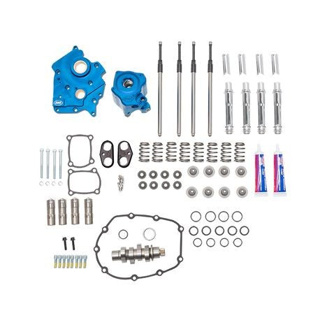 S&S CHAIN DRIVE 550C CAM CHEST KIT 17'-LATER M8 MODELS- CHROME, WATER COOLED