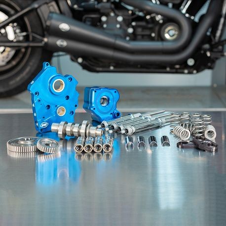 S&S GEAR DRIVE 550G CAM CHEST KIT 17'-LATER M8 MODELS- CHROME, OIL COOLED