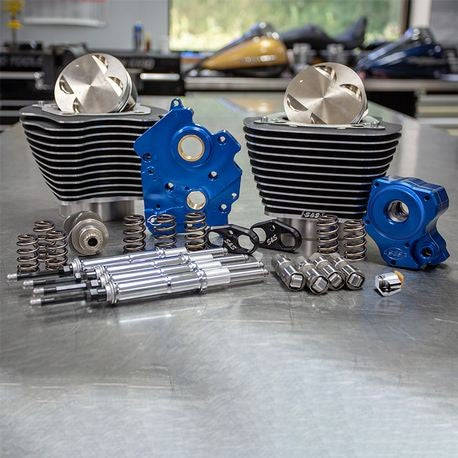 S&S 128" M8 POWER PACKAGE FOR 114" WATER COOLED MODELS- CHROME