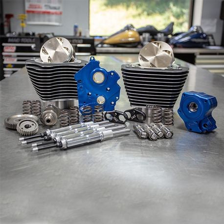 S&S 128" M8 POWER PACKAGE FOR 114" OIL COOLED MODELS- CHROME