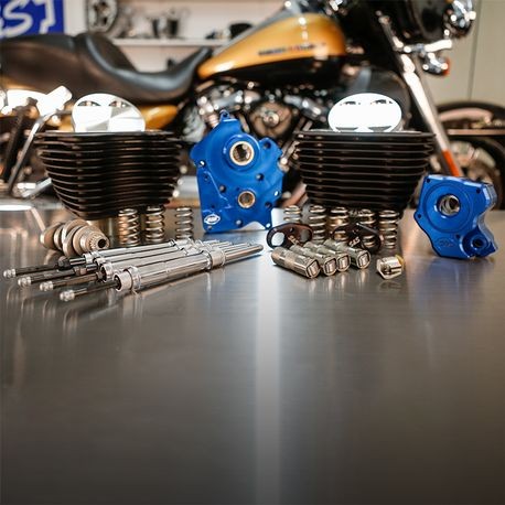 S&S 128" M8 POWER PACKAGE FOR 114" OIL COOLED MODELS- CHROME