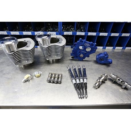 S&S 100" Power Package for Twin Cam 88 Models with 585 Easy Start Cams - Silver