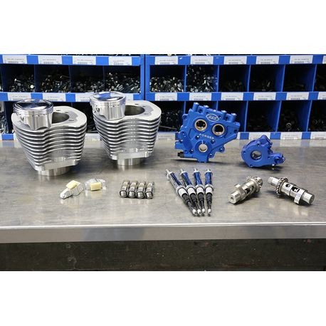 S&S 110" Power Package for HD Twin Cam 96 / 103 Models with 585 Easy Start Cams - Silver