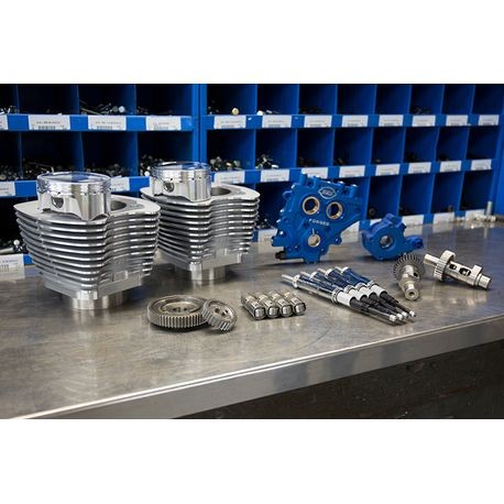 S&S 110" Power Package for HD Twin Cam 96 / 103 Models with 585 Easy Start Cams - Silver
