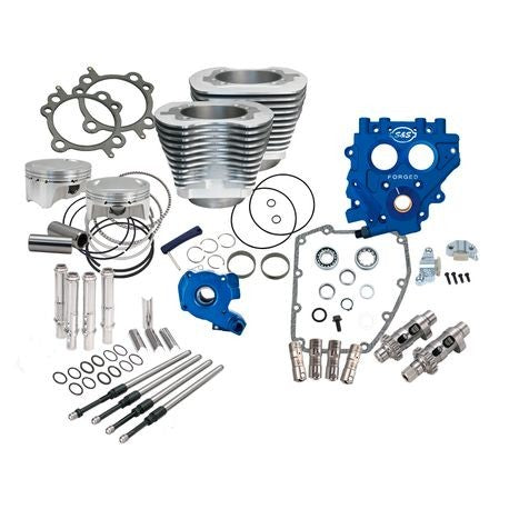 S&S 100" Power Package for Twin Cam 88 Models with 585 Easy Start Cams - Silver