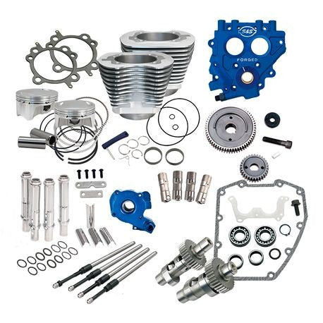 S&S 100" Power Package for Twin Cam 88 Models with 585 Easy Start Cams - Silver