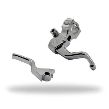 1FNGR EASY PULL CLUTCH + BRAKE LEVER COMBO | CHROME - DYNA/SOFTAIL