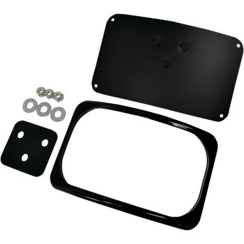 LARGE RADIUS LICENSE PLATE MOUNT