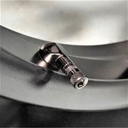 Close up from the 90 degree angled valve stem