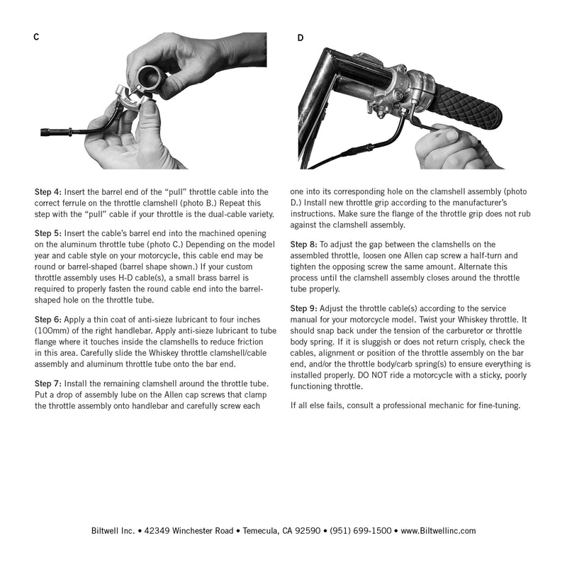 BILTWELL WHISKEY THROTTLE KIT