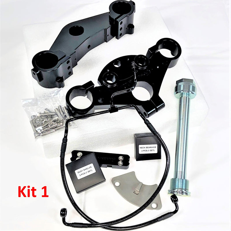 GEEZER ENGINEERING 49MM TRIPLE-TREE CONVERSION KIT FOR 2013 AND AND EARLIER TOURING MODELS