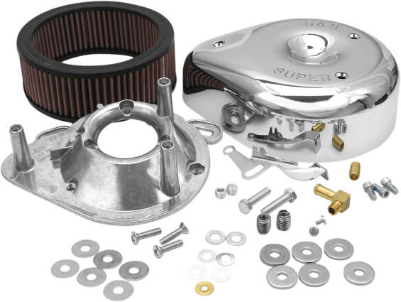 S&S TEAR DROP AIR CLEANER - CHROME