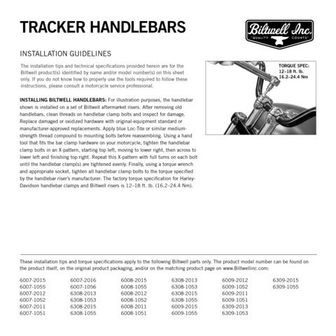 BILTWELL TRACKER O/S HANDLEBAR