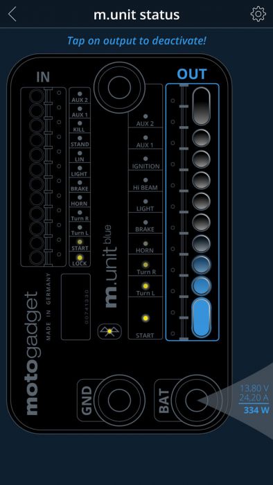 MOTO GADGET MO. UNIT BLUE